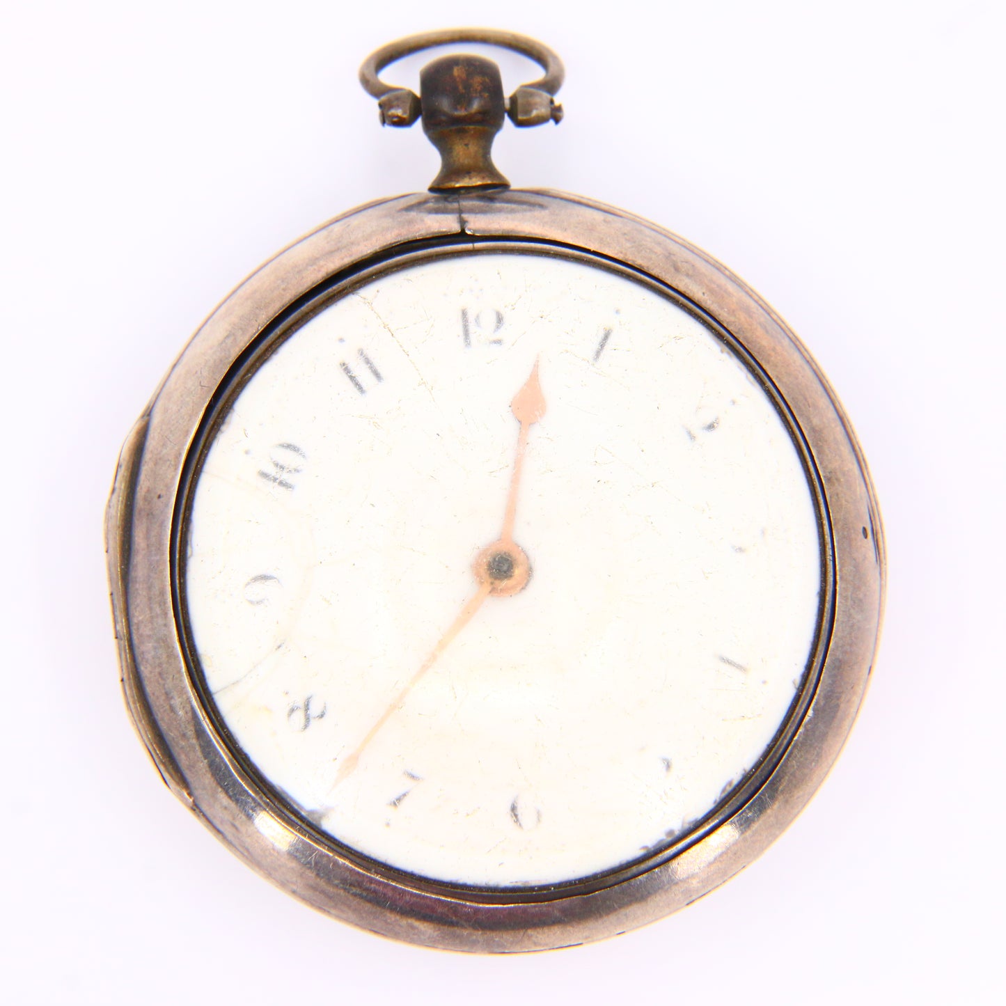 Antique Silver Wm Elliott London 1802 Pair Cased Verge Pocket Watch Running Gift