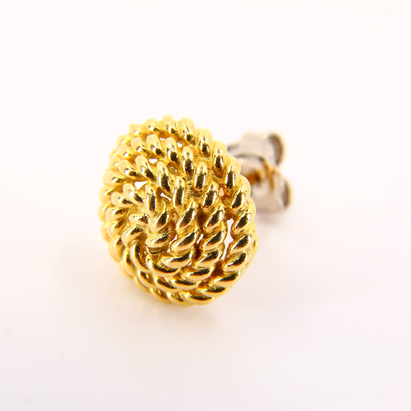 Vintage 18ct Tiffany & Co. Rope Coil Stud Earring – Boxed Gift