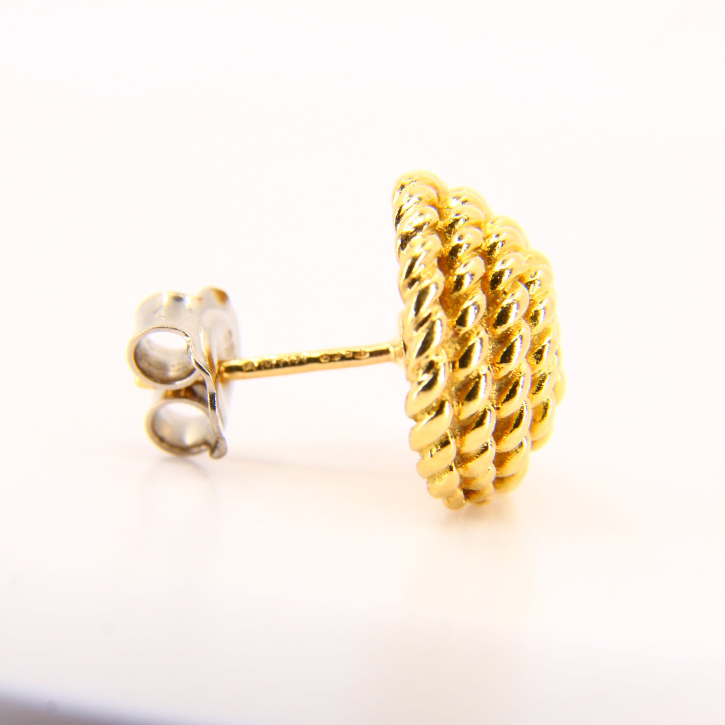 Vintage 18ct Tiffany & Co. Rope Coil Stud Earring – Boxed Gift