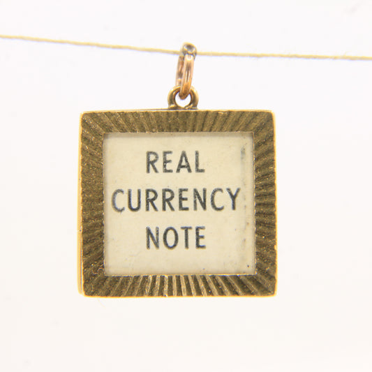 Vintage 9ct Hallmarked Gold Georg Jensen 1 Pound Money British Currency Luck Charm