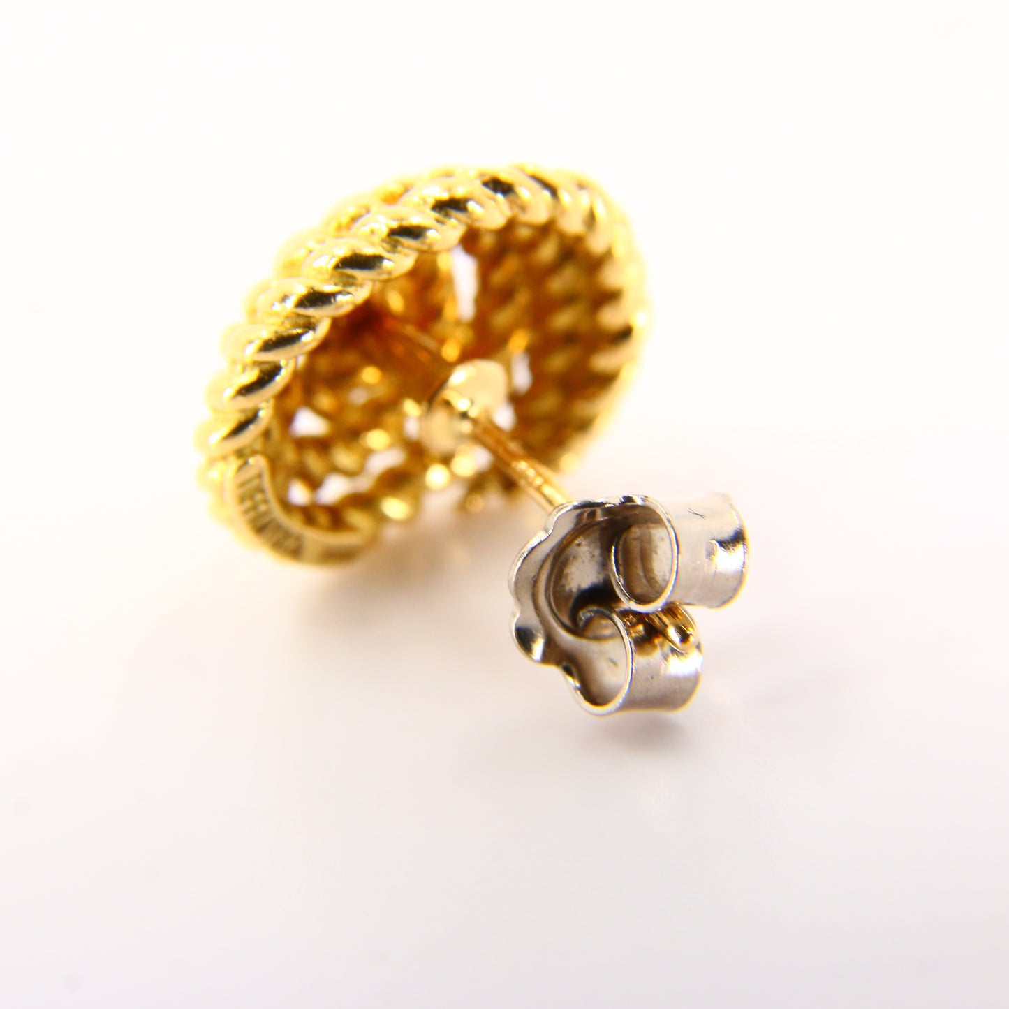Vintage 18ct Tiffany & Co. Rope Coil Stud Earring – Boxed Gift