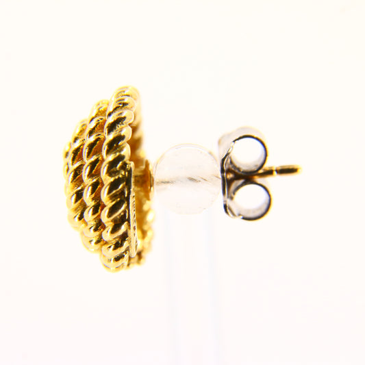 Vintage 18ct Tiffany & Co. Rope Coil Stud Earring – Boxed Gift