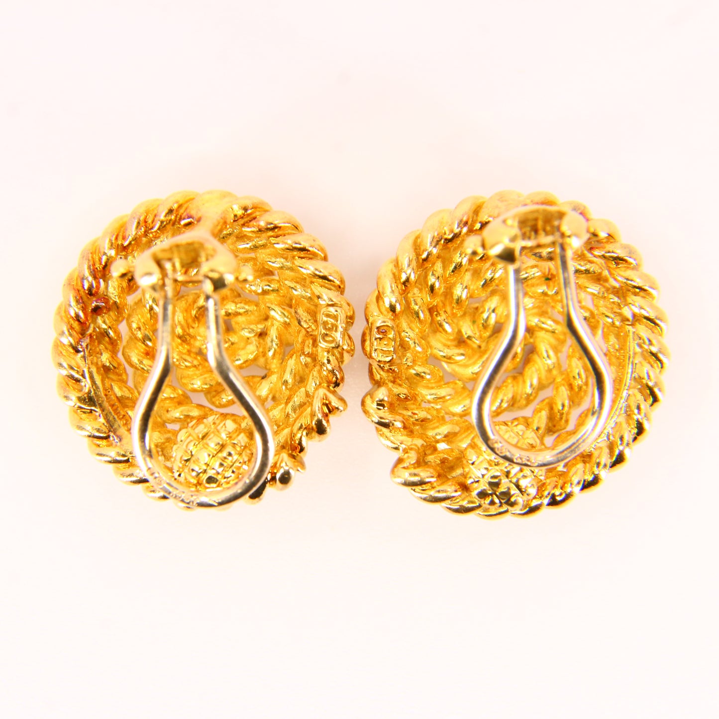 Vintage 18ct Tiffany & Co. Rope Coil Clip-On Earrings – Boxed Gift