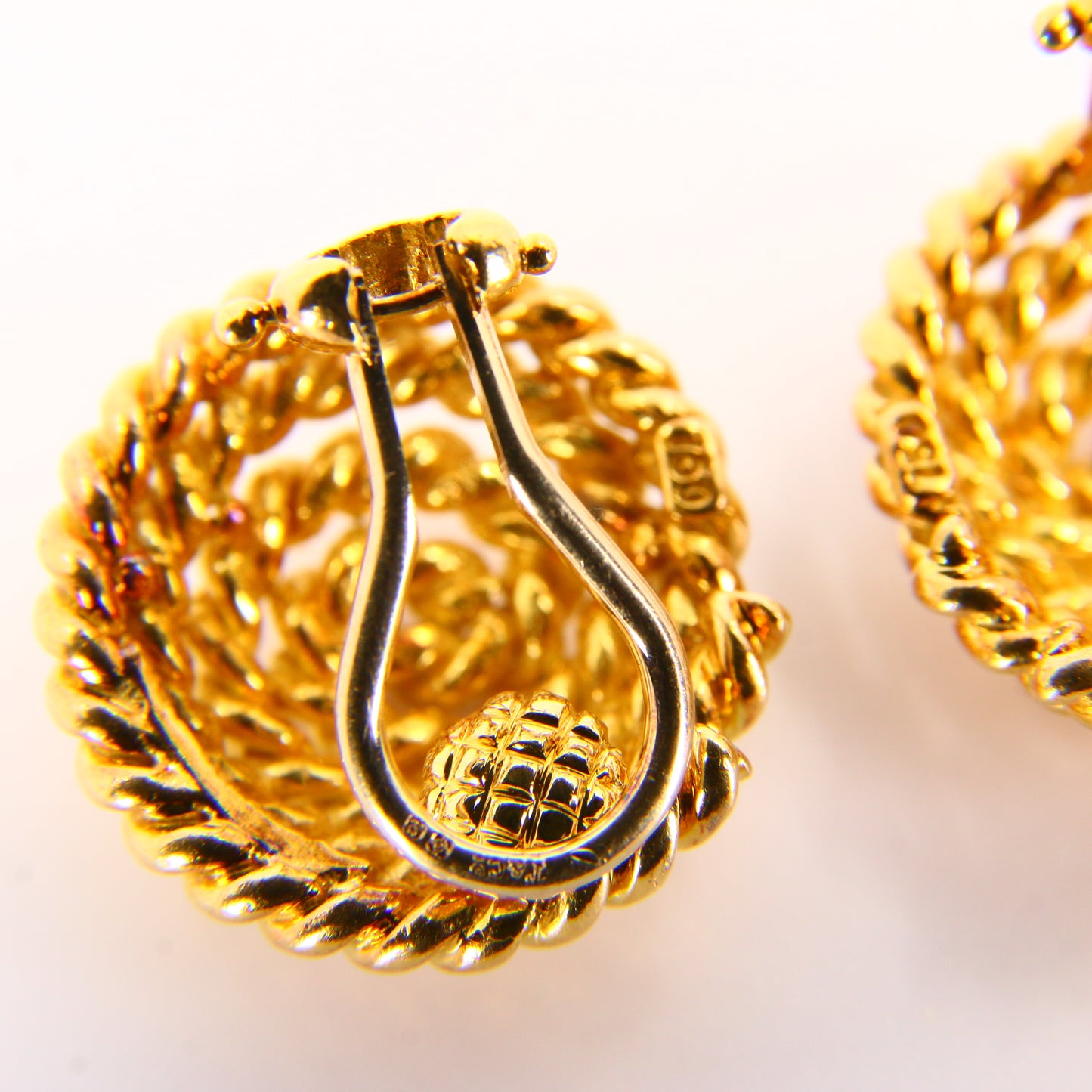 Vintage 18ct Tiffany & Co. Rope Coil Clip-On Earrings – Boxed Gift
