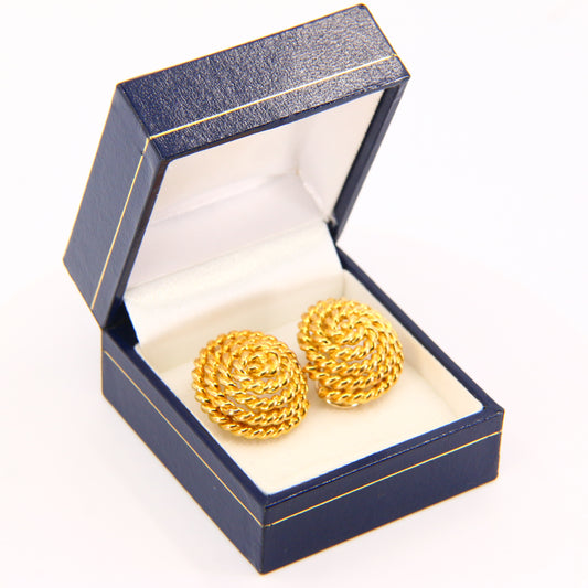 Vintage 18ct Tiffany & Co. Rope Coil Clip-On Earrings – Boxed Gift