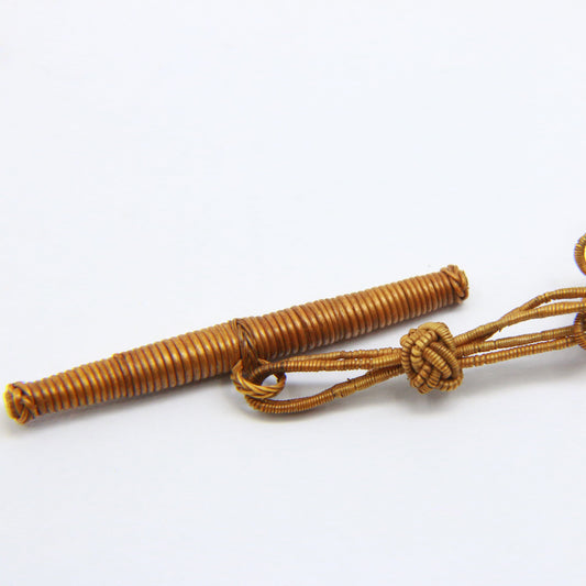 Rare 12" Handmade Antique Straw Albert Chain for Pocket Watch Victorian