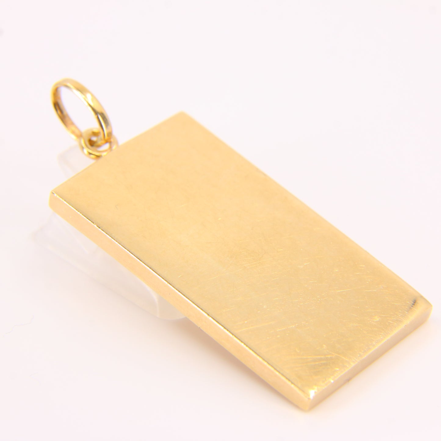Vintage 9ct Gold Ingot Pendant Charm Hallmarked London 1976 Yellow Gold