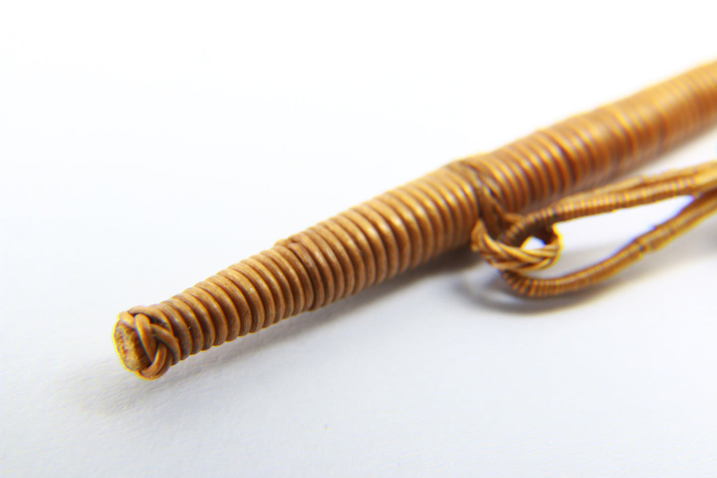 Rare 12" Handmade Antique Straw Albert Chain for Pocket Watch Victorian