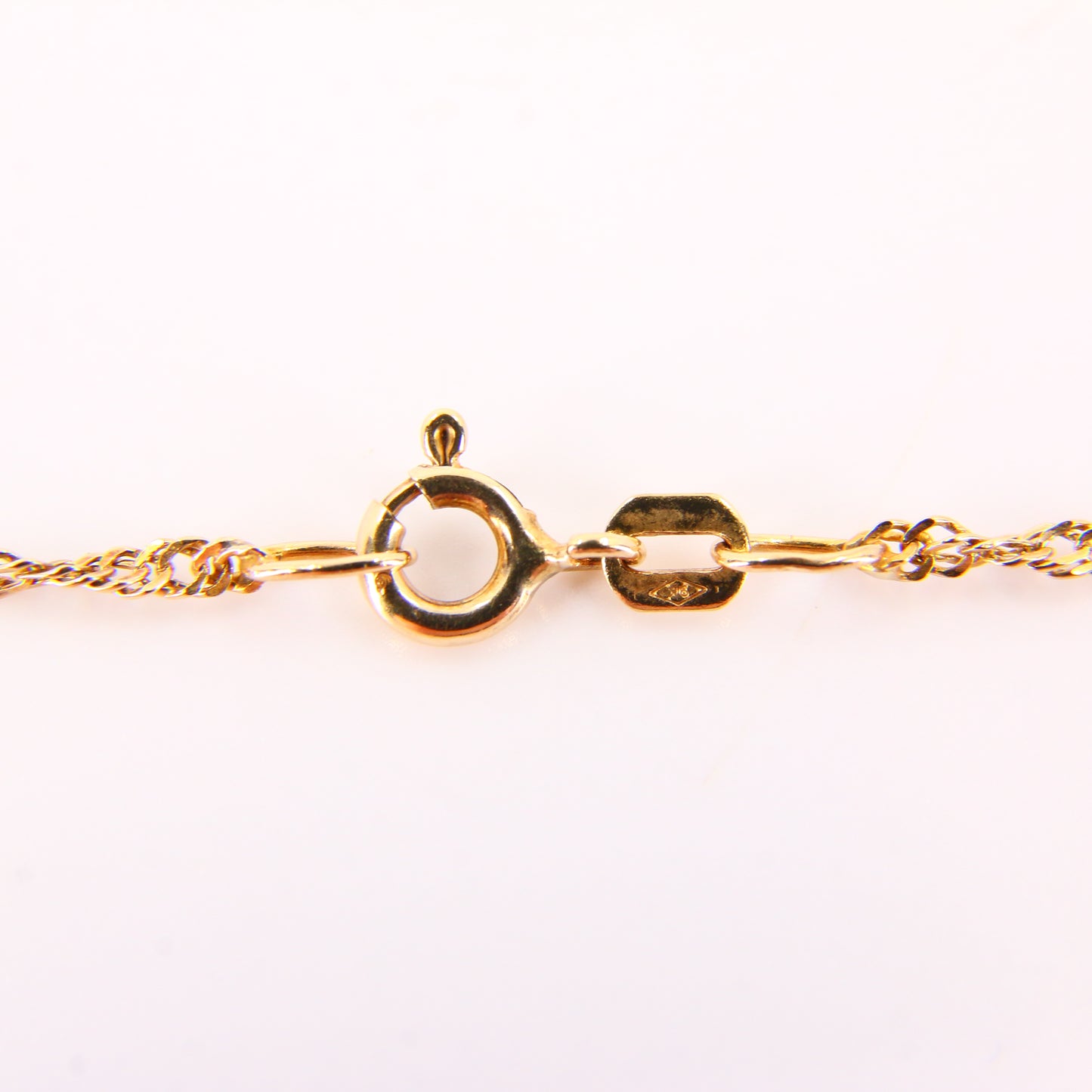 Vintage 9ct Gold Cross Pendant Necklace 20.5" Singapore Chain Gift