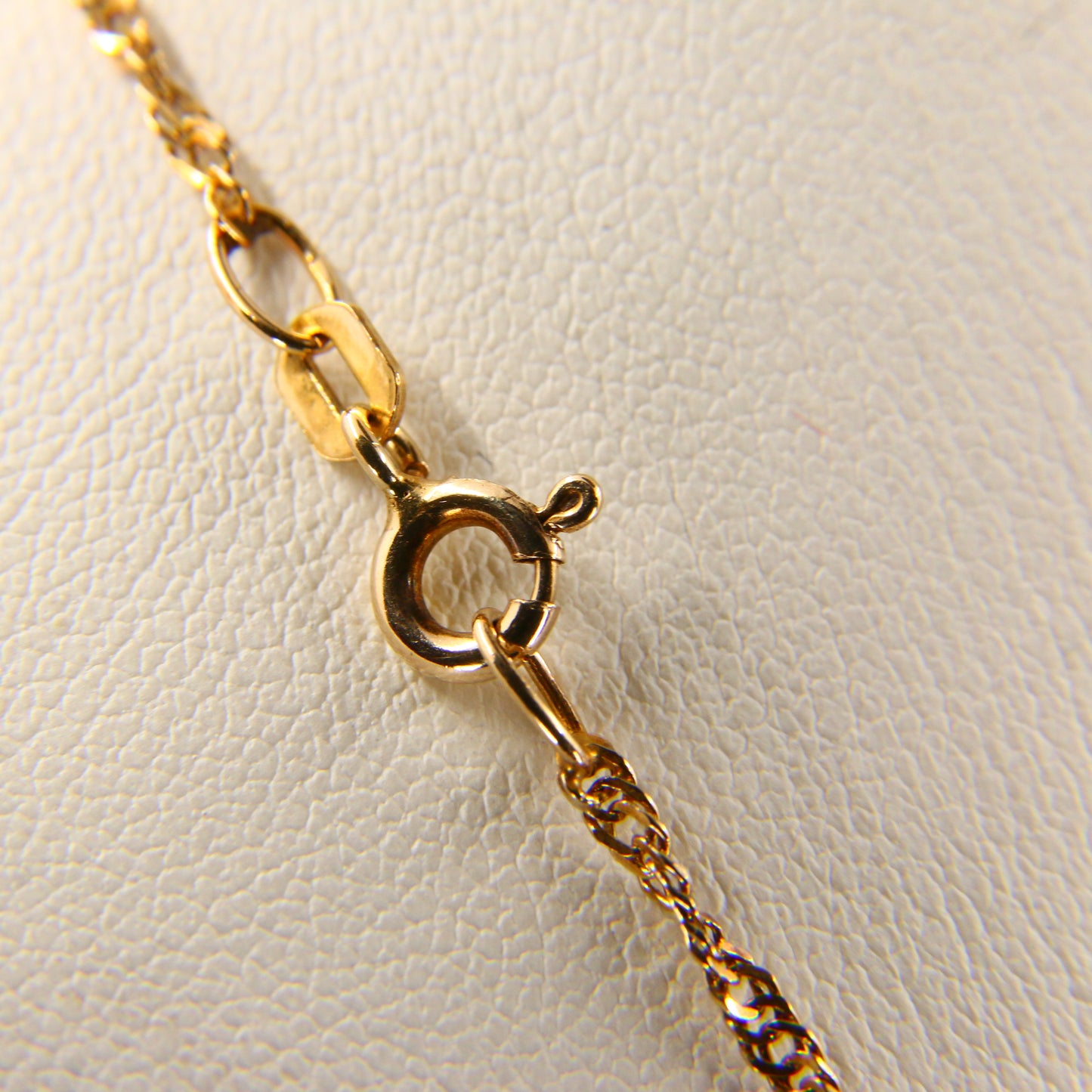 Vintage 9ct Gold Cross Pendant Necklace 20.5" Singapore Chain Gift