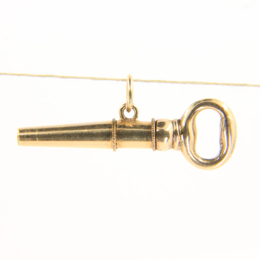 Antique 9ct Yellow Gold Swivel Watch Key Pendant Fob Pocket Watch Charm Gift
