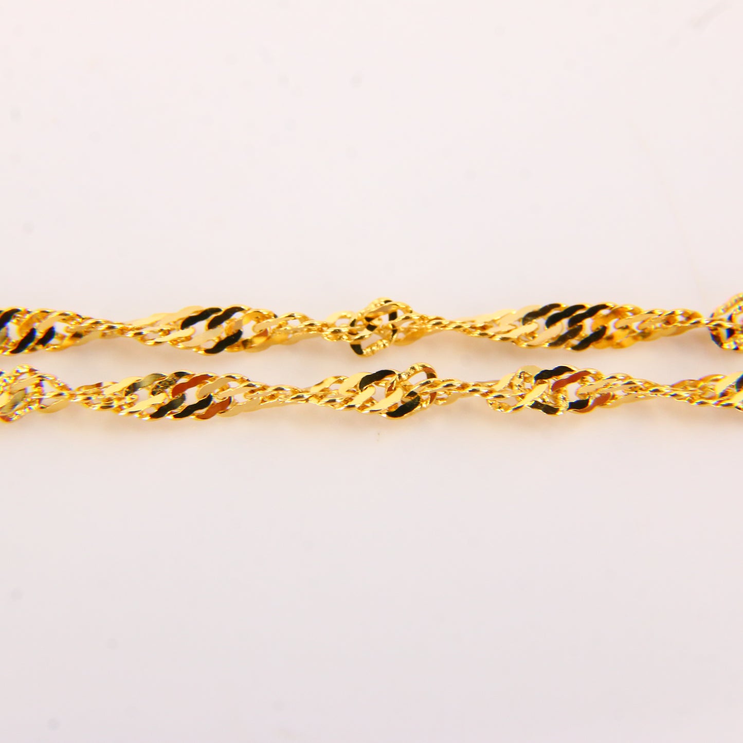 Vintage 14K Solid Yellow Gold 19 INCH Singapore Chain Necklace – Boxed Gift