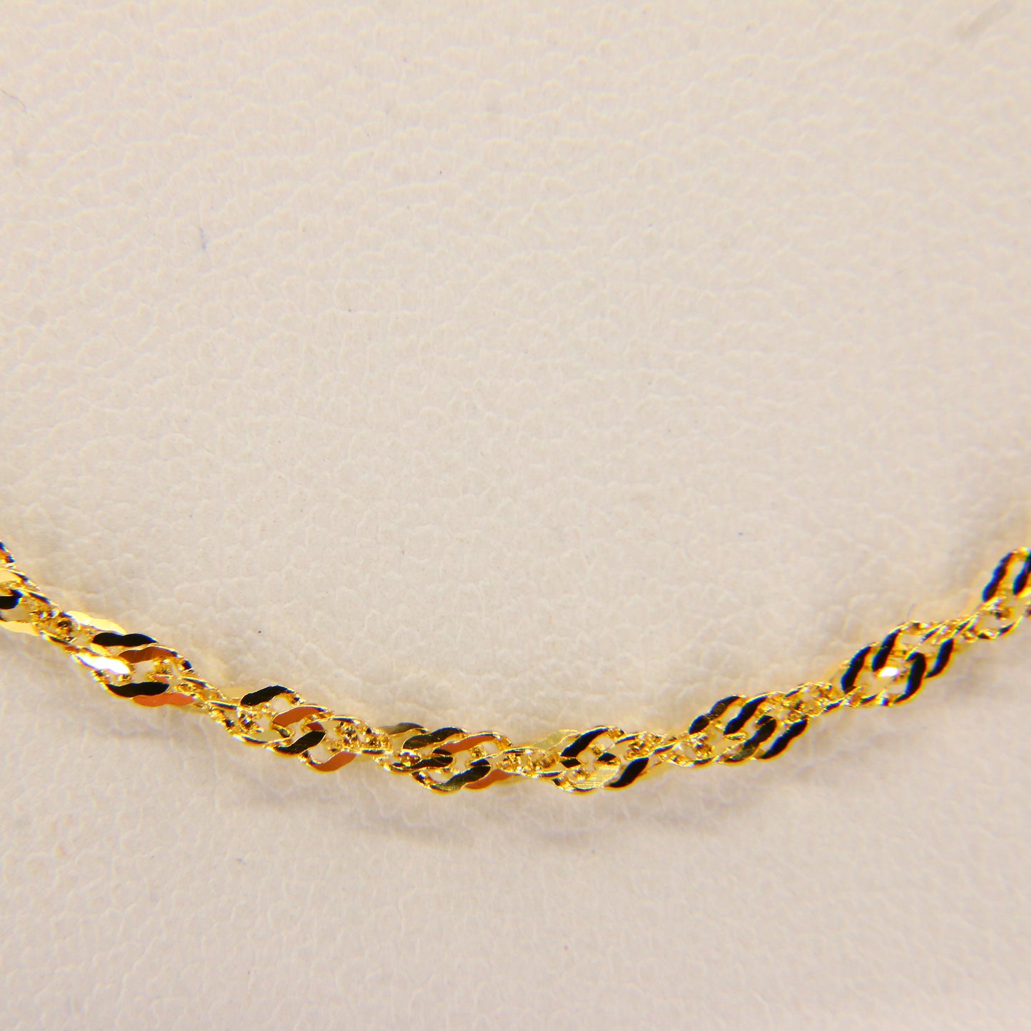 Vintage 14K Solid Yellow Gold 19 INCH Singapore Chain Necklace – Boxed Gift