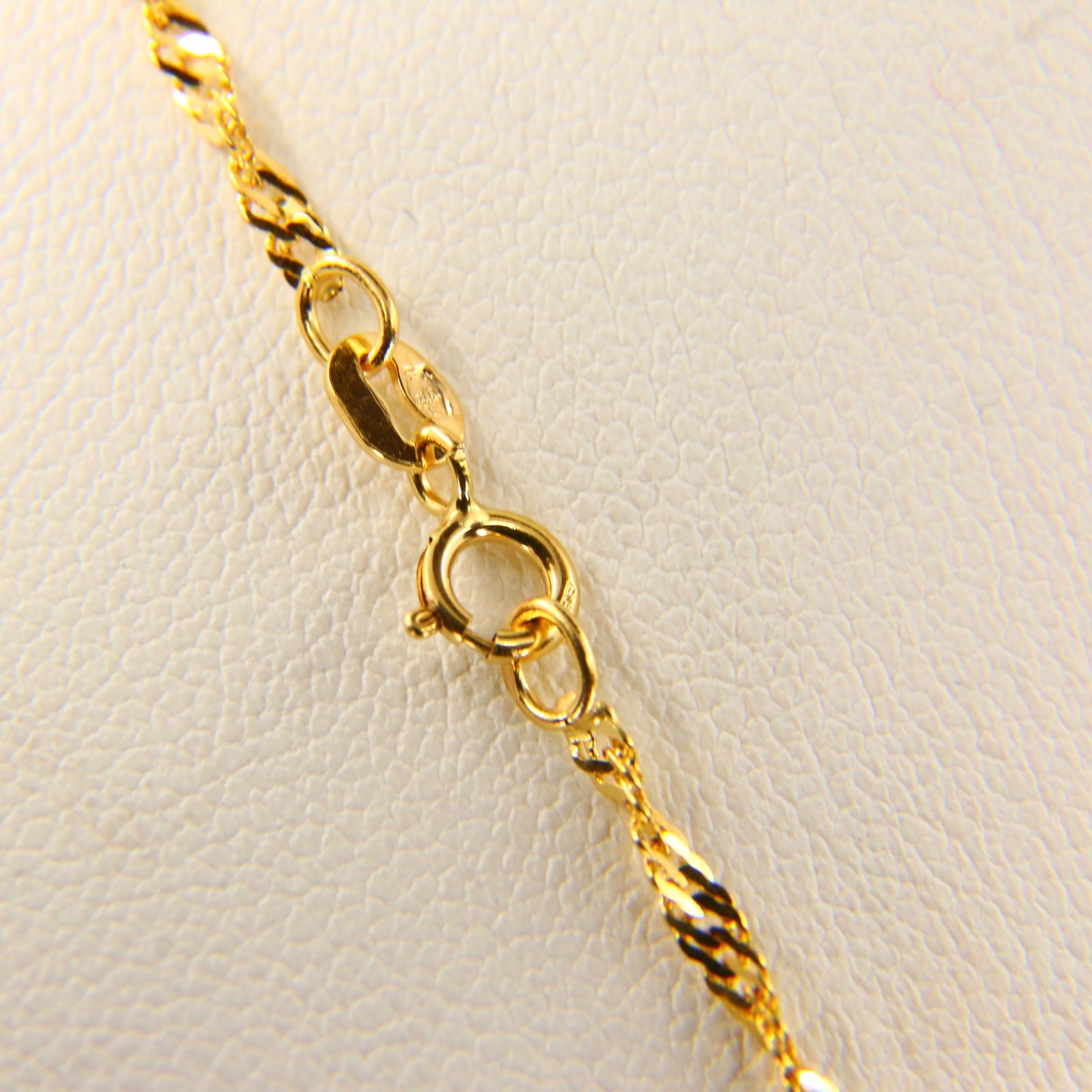 Vintage 14K Solid Yellow Gold 19 INCH Singapore Chain Necklace – Boxed Gift