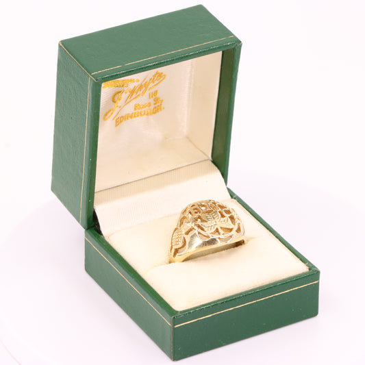 Vintage 9ct Hallmarked Gold Celtic Football Club Ring UK Size U1/2 Boxed Gift
