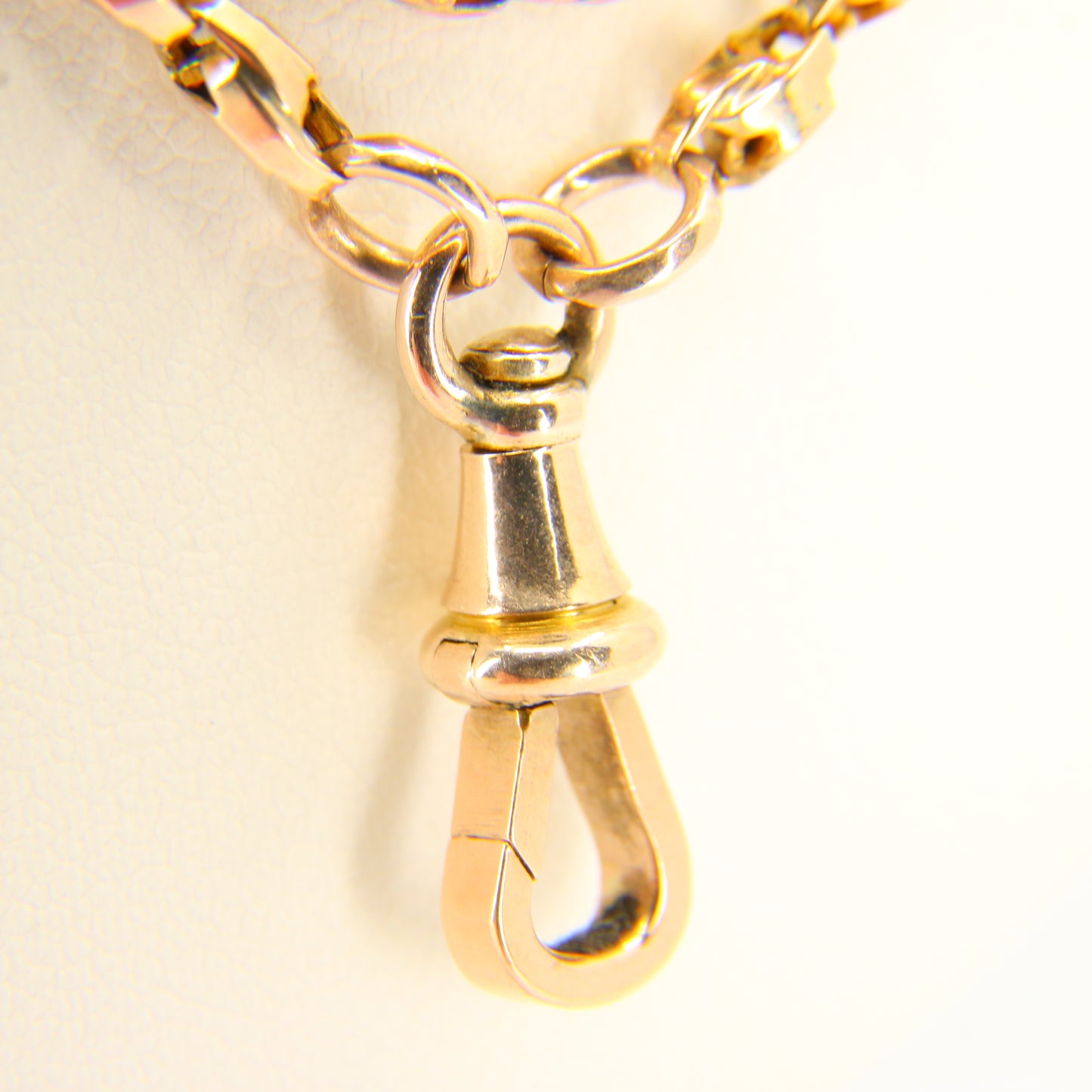 Antique 62" Long Muff Guard Chain Gold Necklace 9ct Yellow Gold Chain Necklace