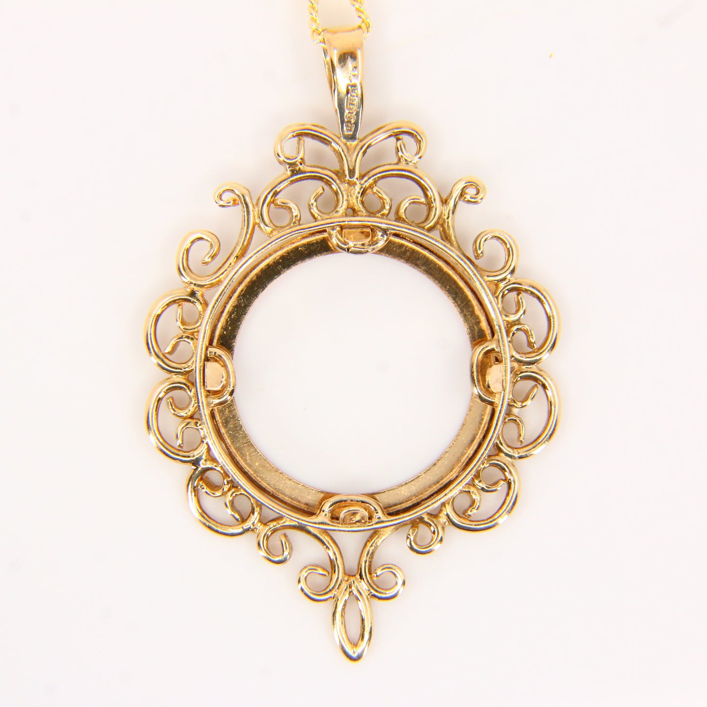 Vintage 9ct Half Sovereign Pendant Necklace, 20 Inch Chain, Solid Yellow Gold