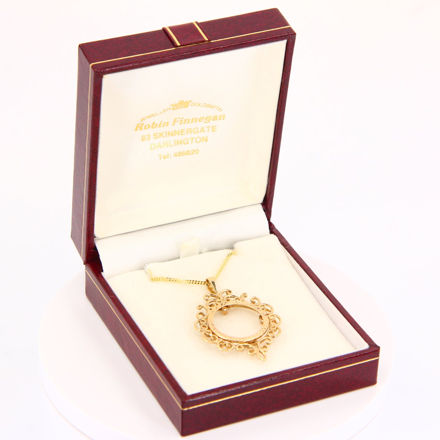 Vintage 9ct Half Sovereign Pendant Necklace, 20 Inch Chain, Solid Yellow Gold
