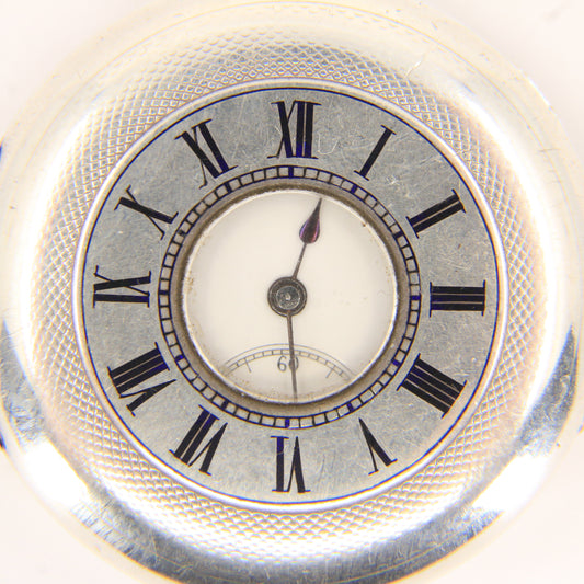 Antique Swiss 935 Silver Demi Hunter Pocket Watch Swiss Lever Movement K&CIE