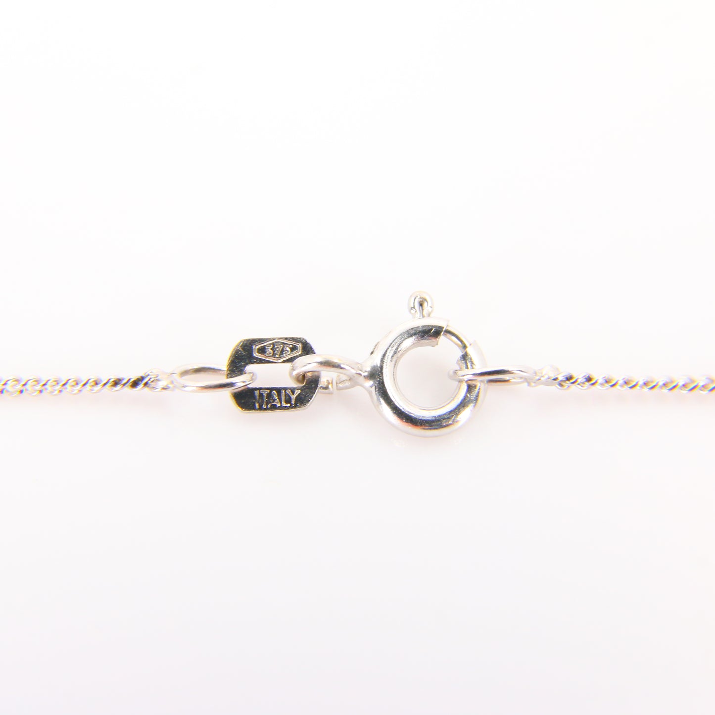 Vintage 9ct Cross Pendant Necklace White Gold Hallmarked Boxed