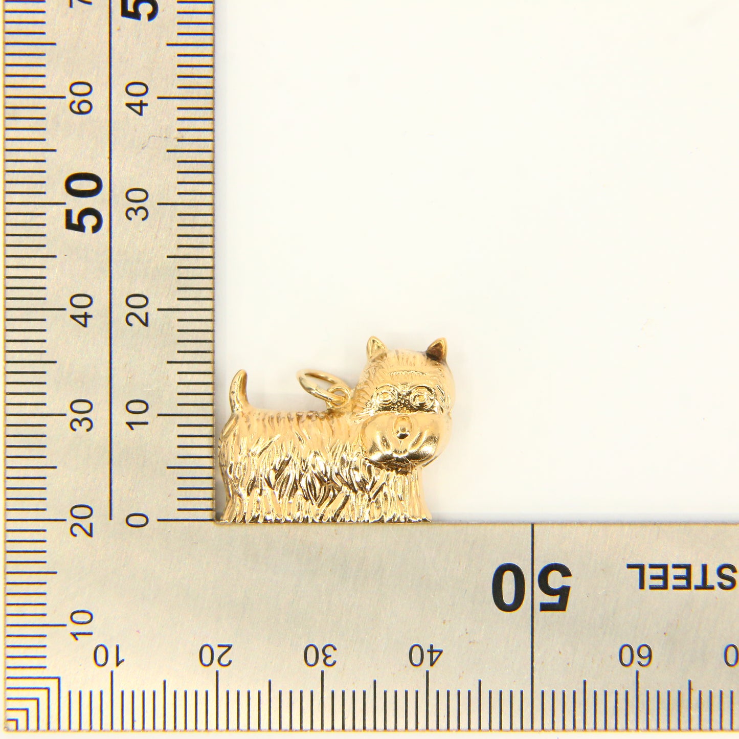 Vintage 9ct Gold Scotty Dog Charm – Solid Yellow Gold Pendant