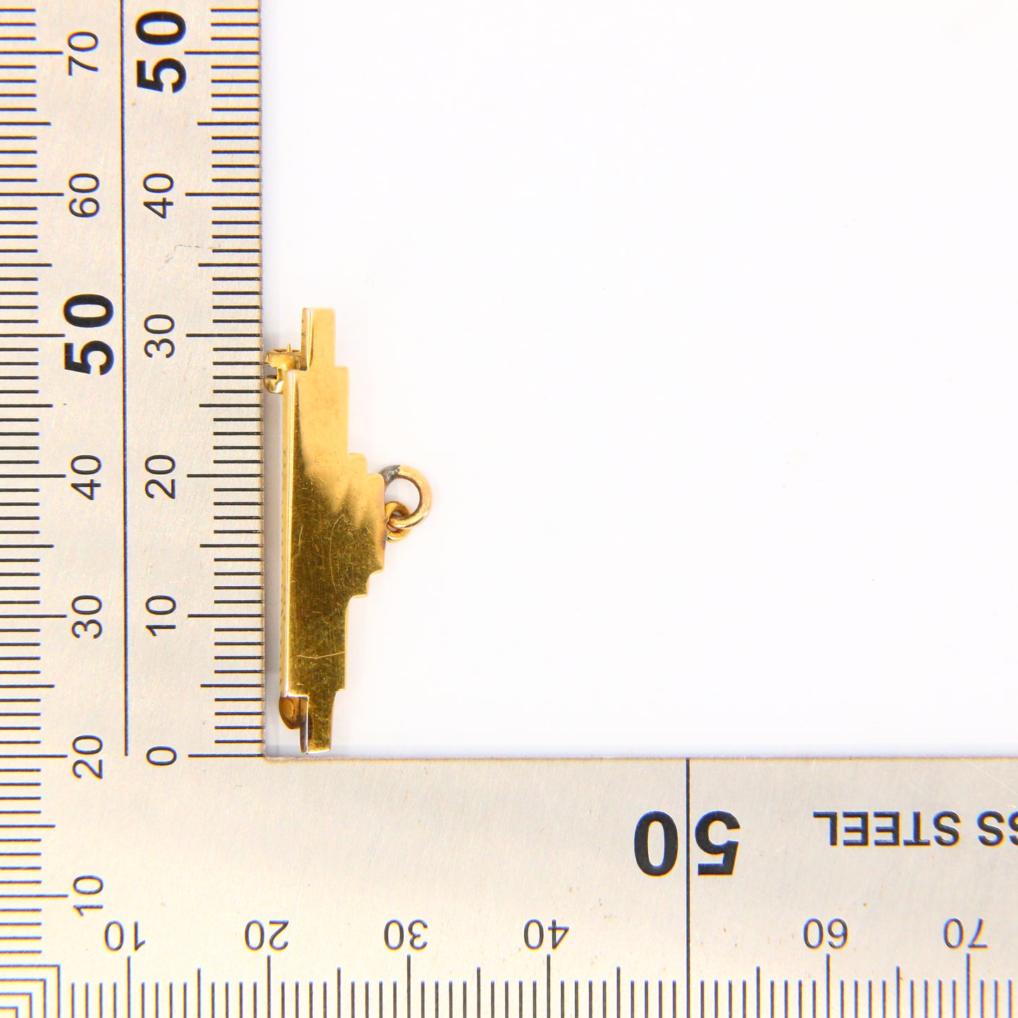 Vintage 9ct Gold Pendant Hanger Brooch | Solid Gold Charm Holder