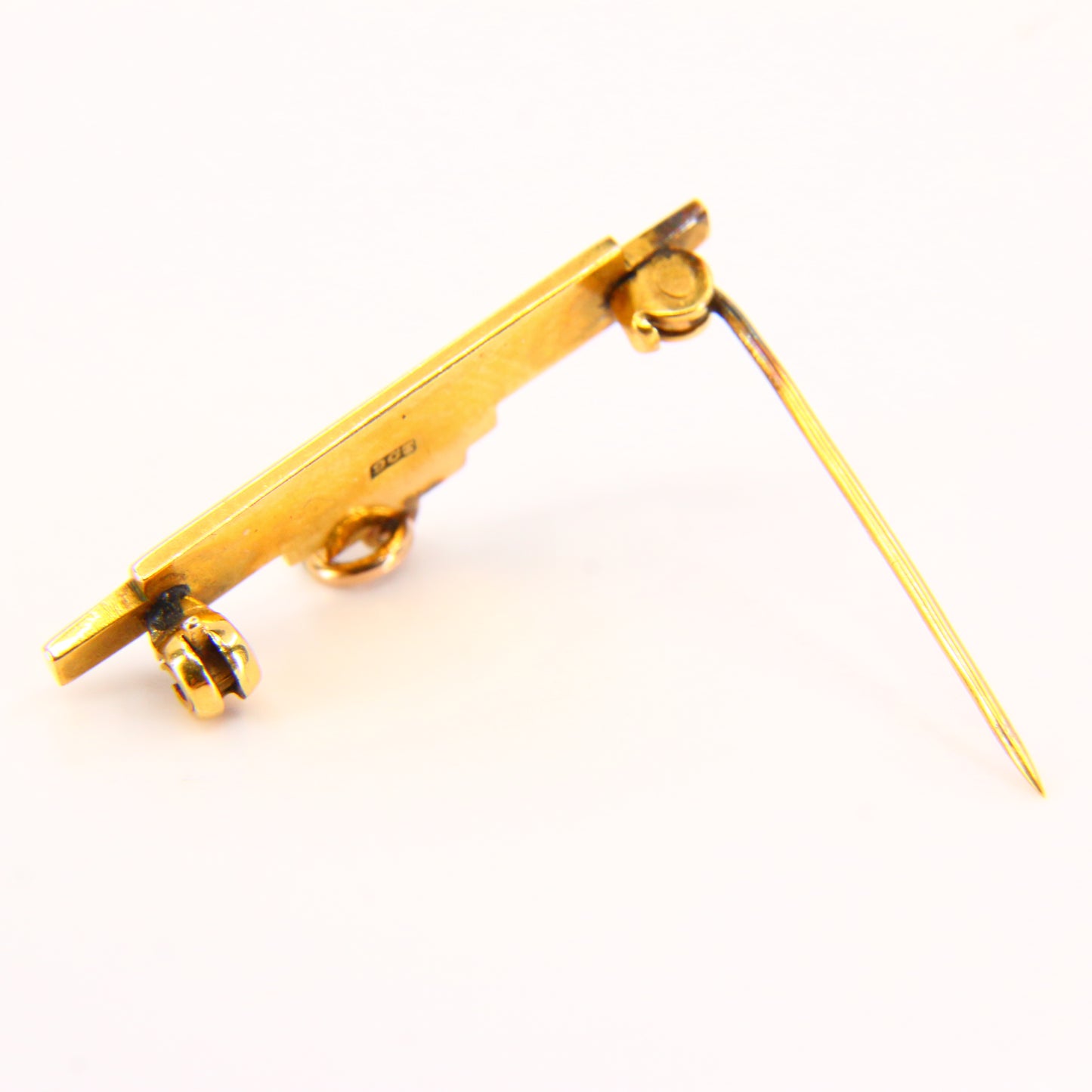 Vintage 9ct Gold Pendant Hanger Brooch | Solid Gold Charm Holder