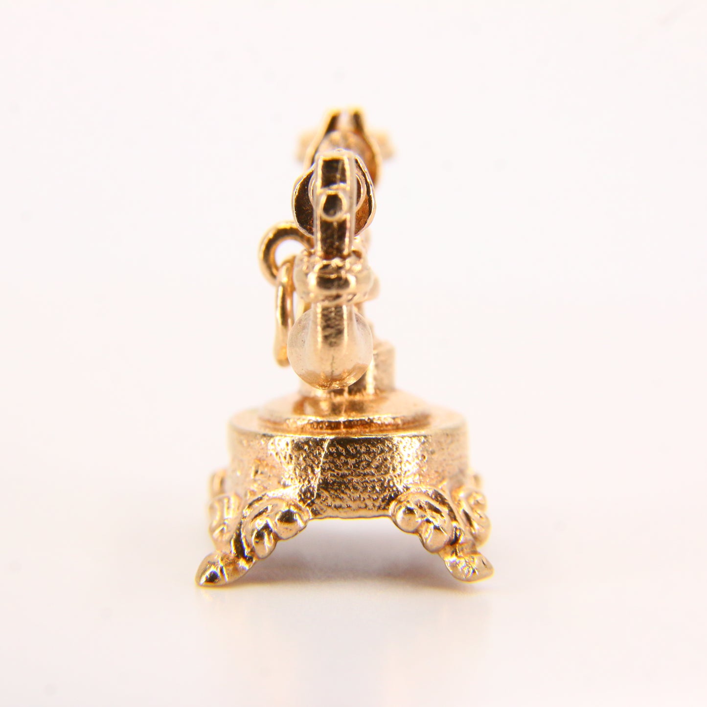 Vintage 9ct House Phone Charm – Hallmarked Yellow Gold Pendant, Gift