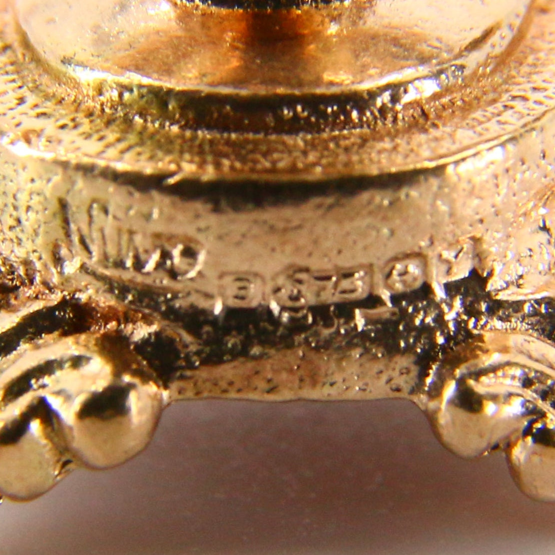 Vintage 9ct House Phone Charm – Hallmarked Yellow Gold Pendant, Gift