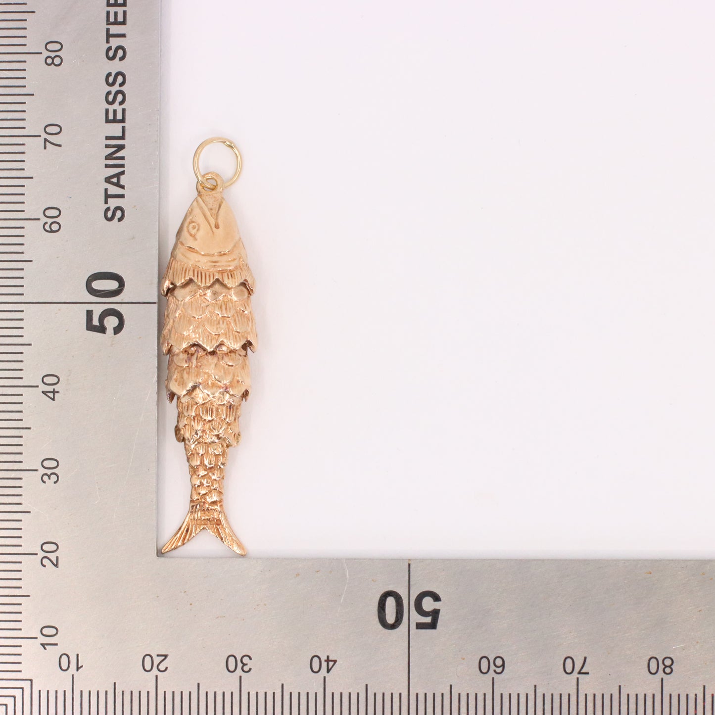 Vintage 9ct Hallmarked Gold Fish Pendant Charm Animal Nautical Fishing Gift