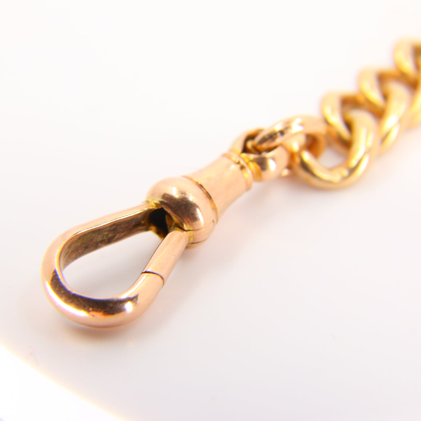 Antique 9ct Rose Gold Albert 4.25 inch T Bar Chain Birmingham 1905 Pendant Necklace Extender