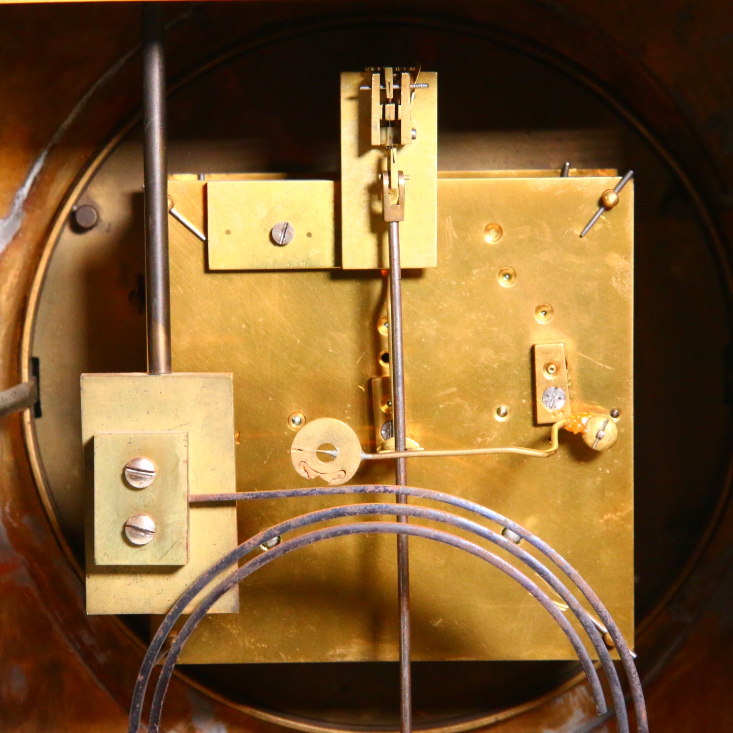 Antique Gothic Revival Gilt Brass Scottish Mantel Clock Circa 1870 By Bruce J. Talbert