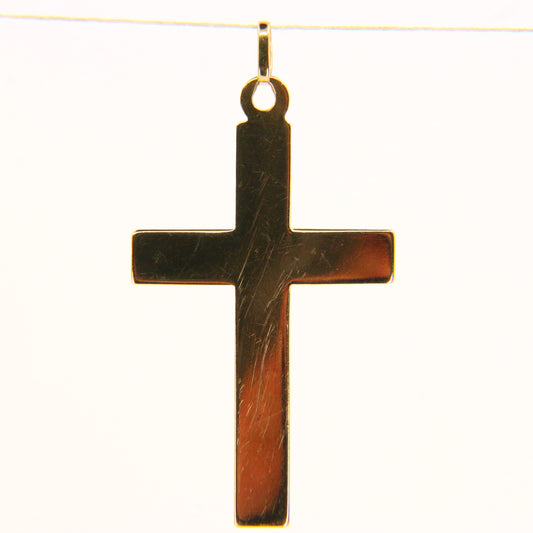 Vintage 9ct Yellow Gold Cross Pendant – Solid Hallmarked Religious Charm