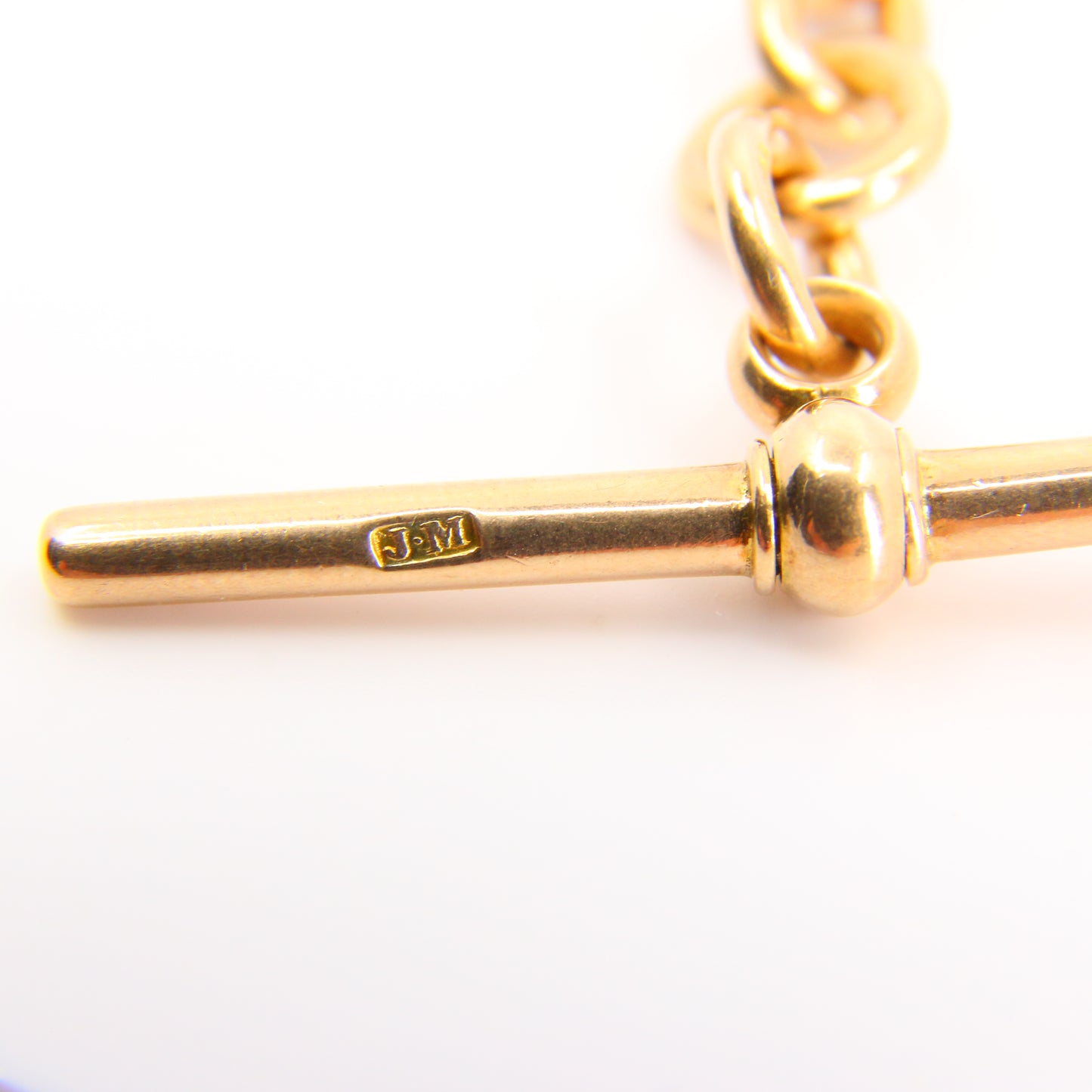 Antique 9ct Rose Gold Albert 4.25 inch T Bar Chain Birmingham 1905 Pendant Necklace Extender