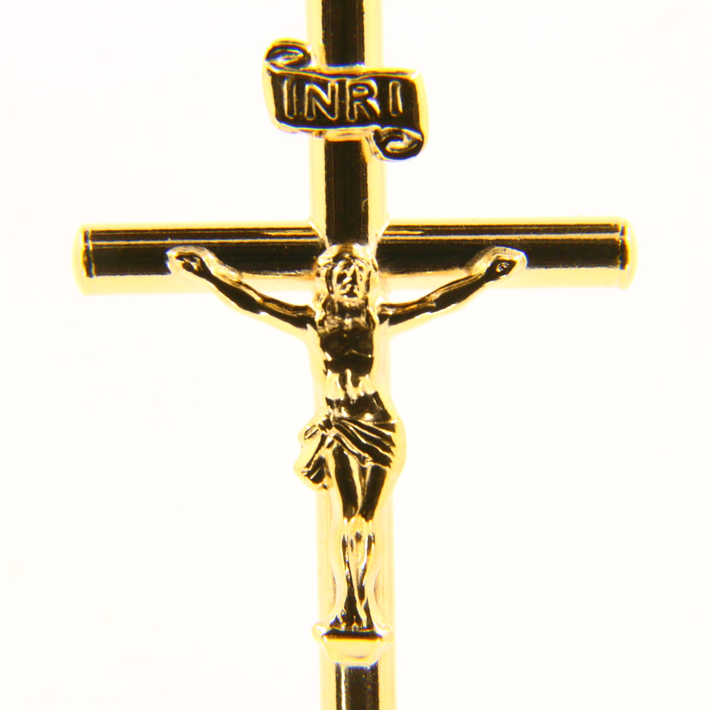 Vintage 18K Gold Crucifix Pendant – Solid Religious Cross, Faith Gift