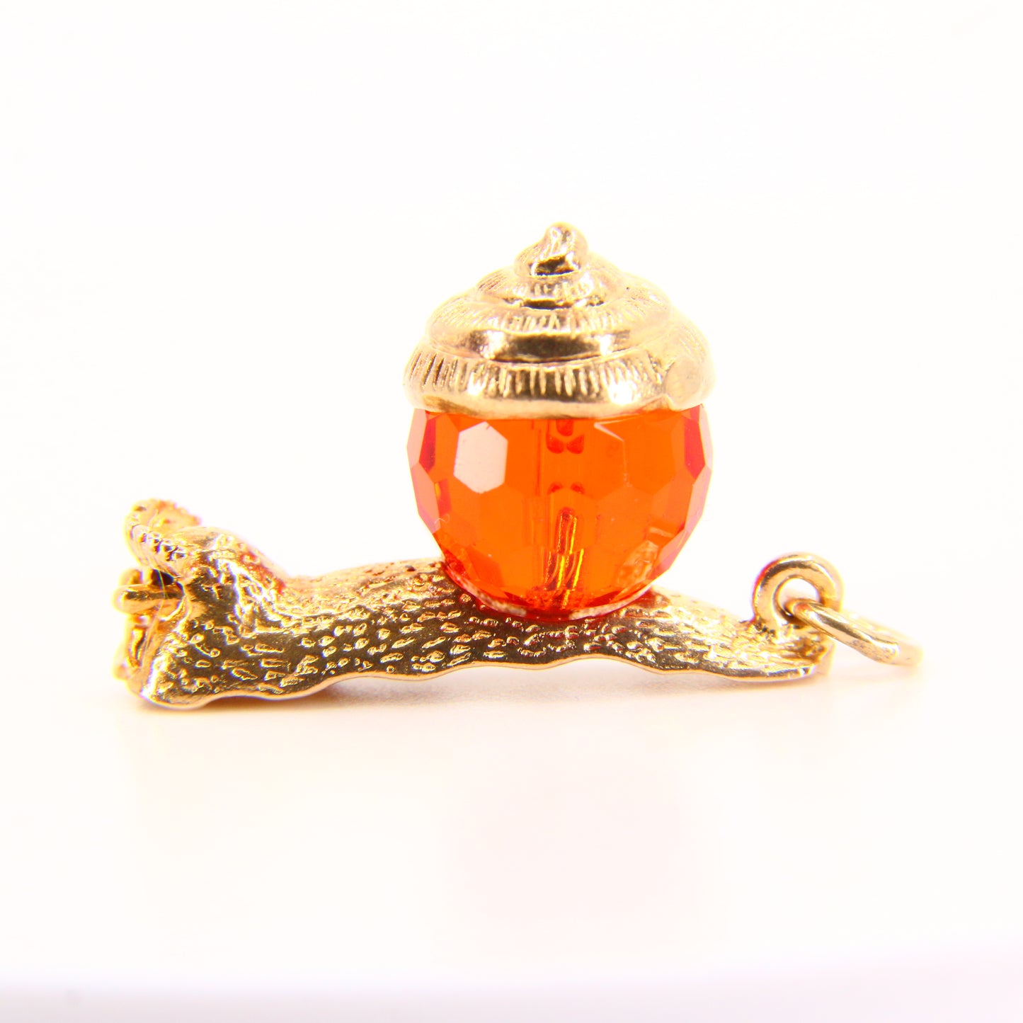 Vintage 9ct Gold Snail Charm – Red Gem Shell Hallmarked Yellow Gold Pendant
