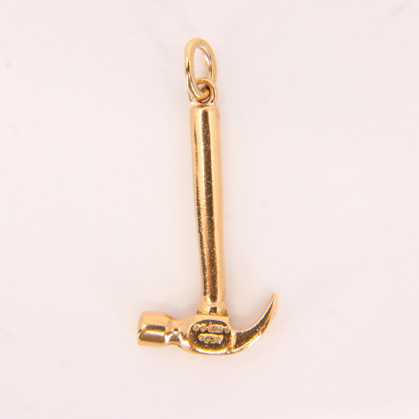 Vintage 9ct Gold Hammer Charm – Solid Gold Hallmarked Tool Pendant