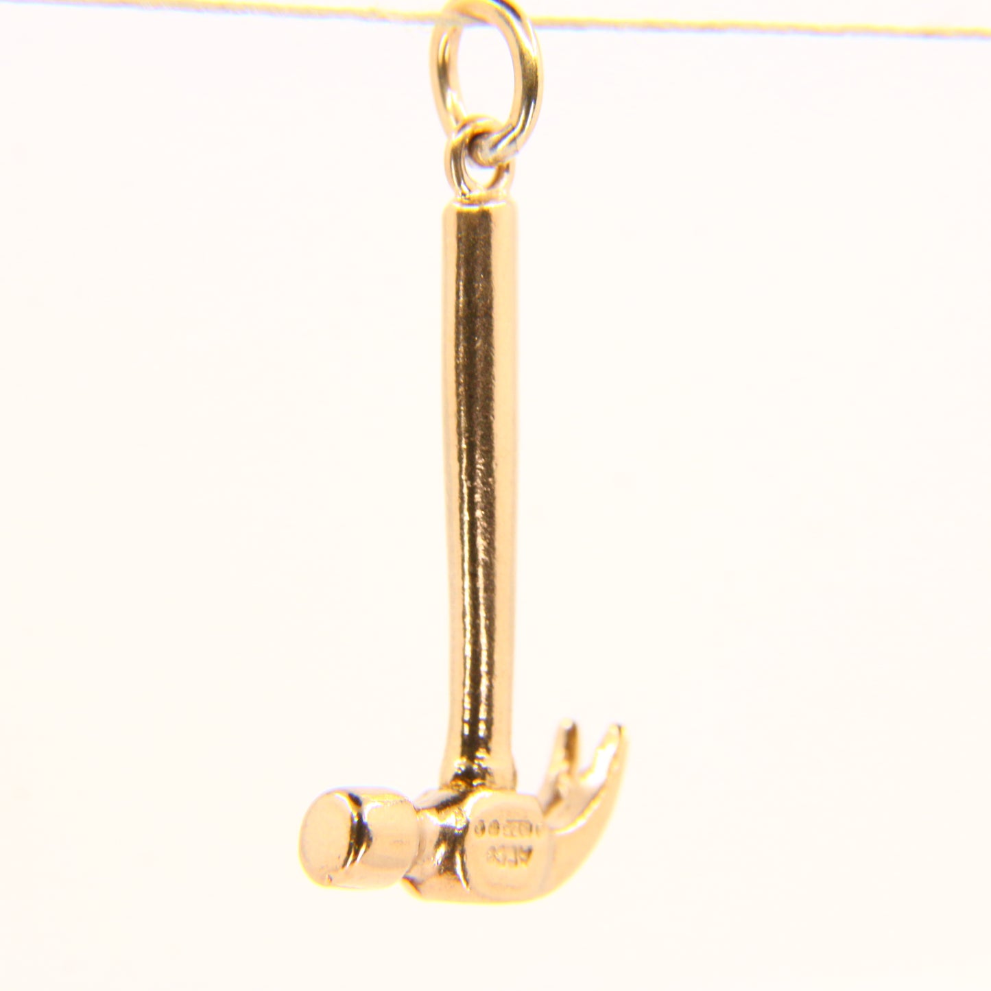 Vintage 9ct Gold Hammer Charm – Solid Gold Hallmarked Tool Pendant