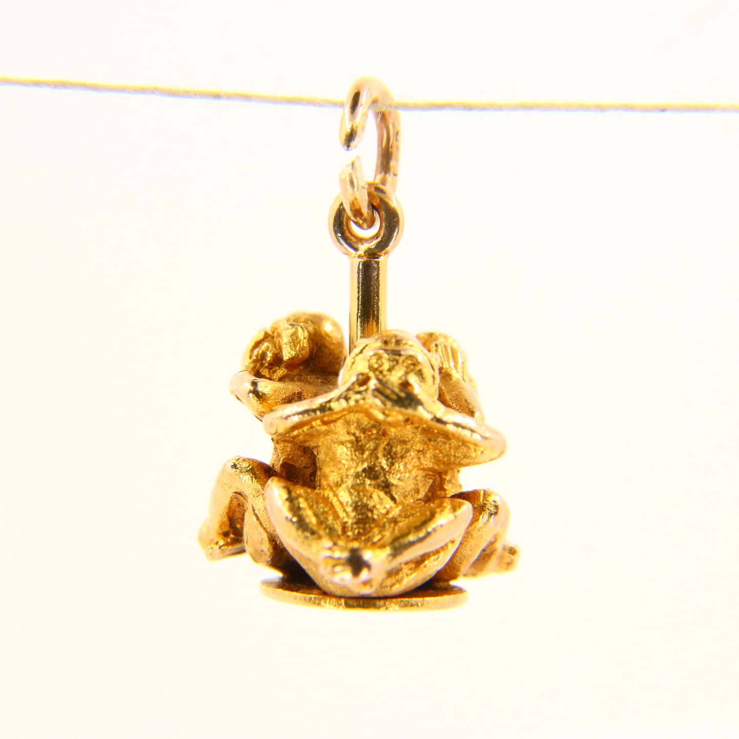 Vintage 9ct Gold Wise Monkeys Charm – Solid Hallmarked Pendant Gift