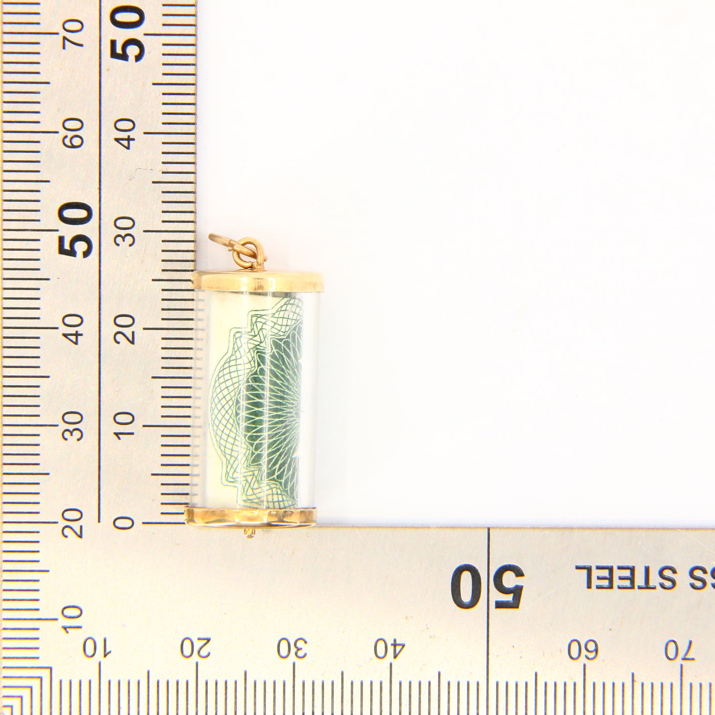 Vintage 9ct Break Glass Money Charm – Yellow Gold British Pound Note Pendant