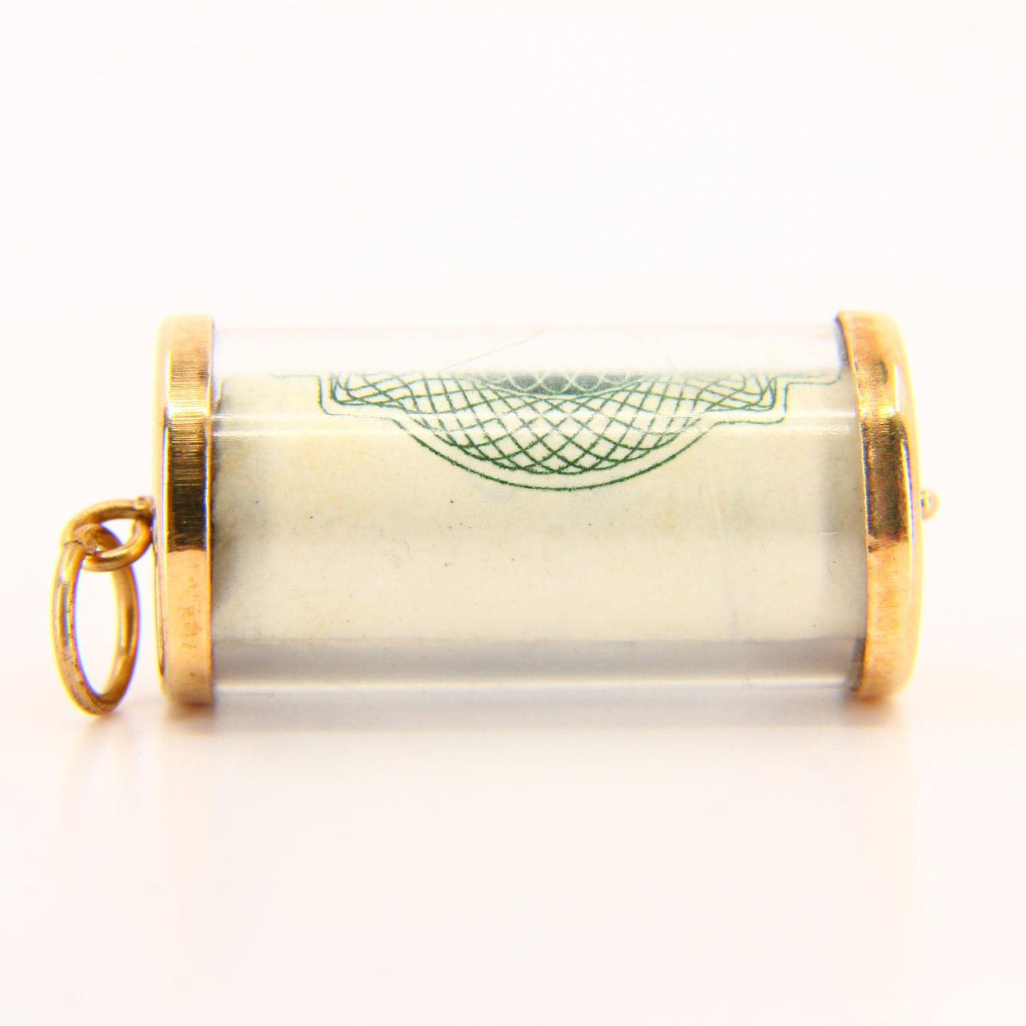 Vintage 9ct Break Glass Money Charm – Yellow Gold British Pound Note Pendant