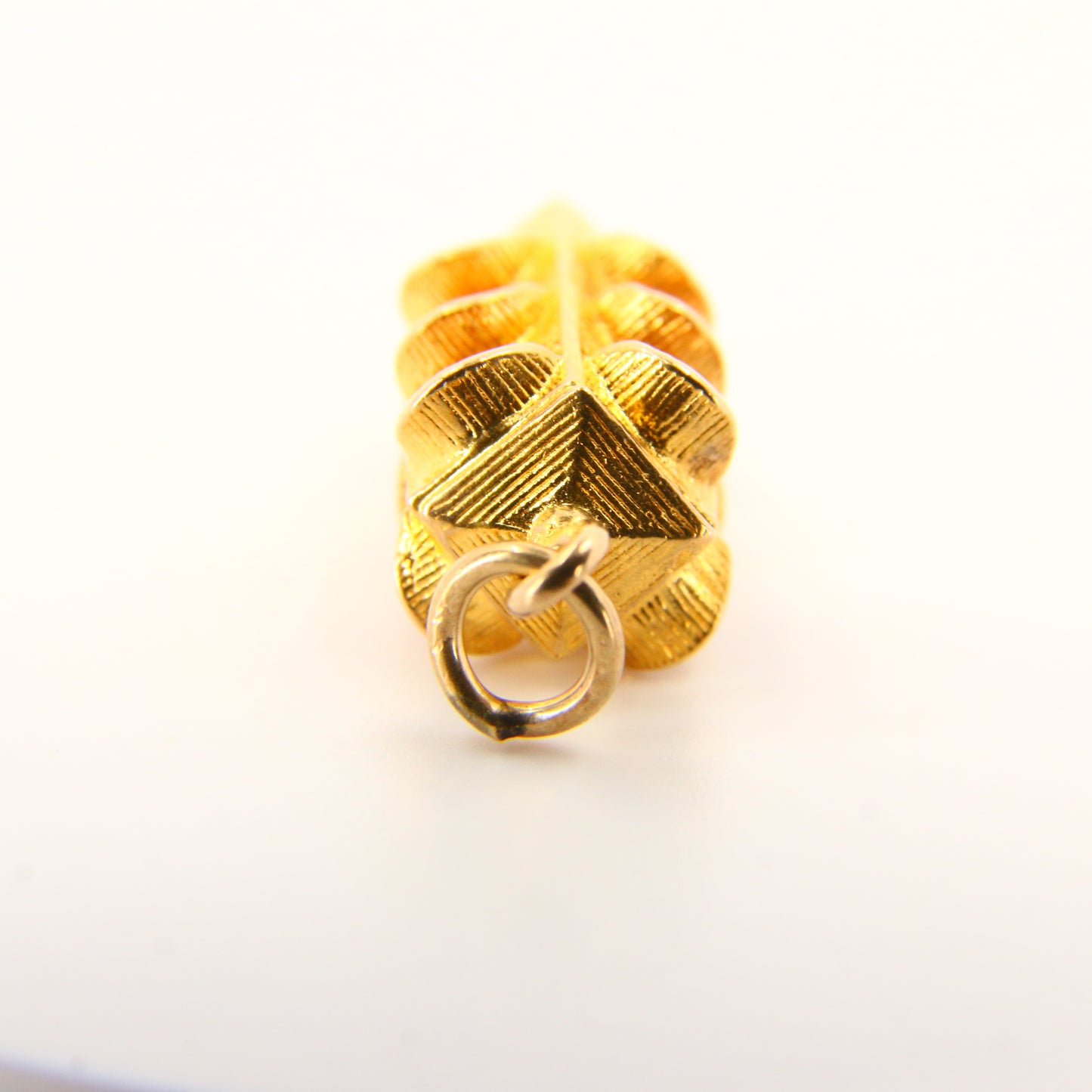 Vintage 9ct Gold Traffic Light Charm – Crossroad Pendant, Hallmarked Yellow Gold