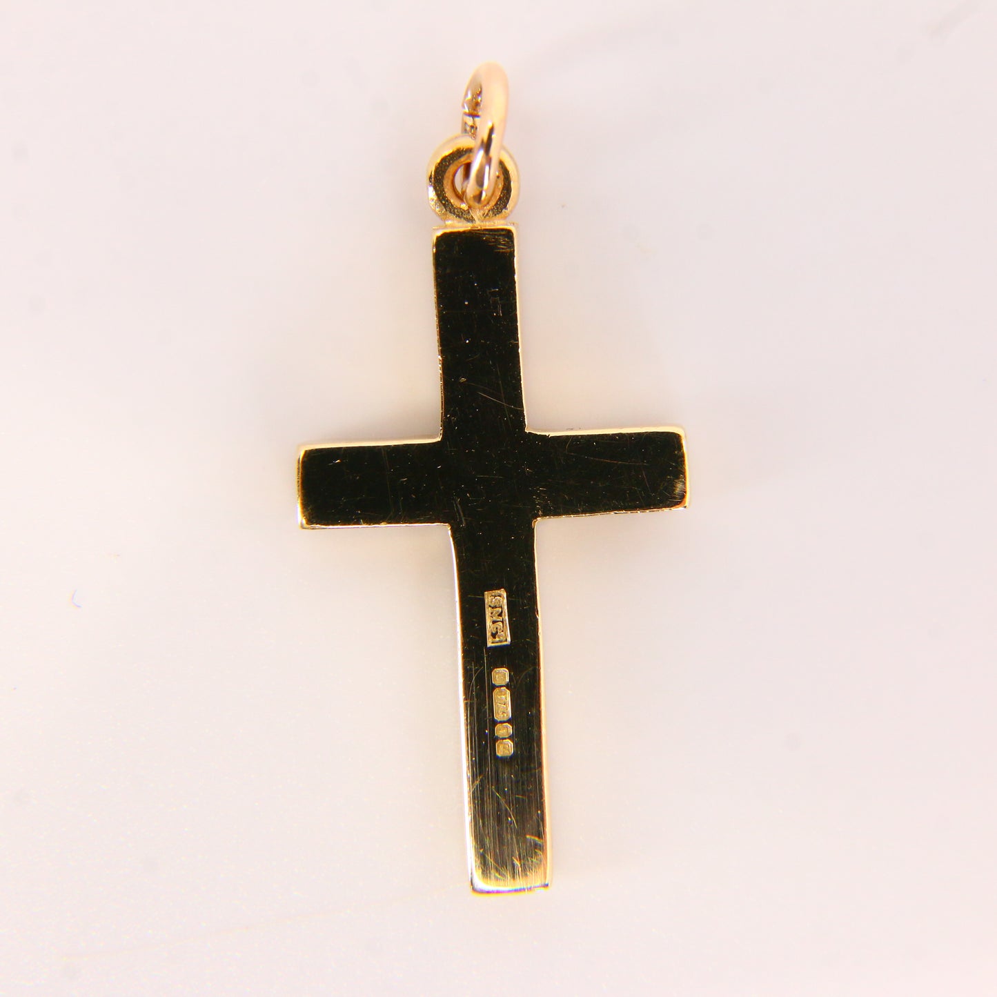 Vintage 9ct Gold Cross Pendant – Solid Yellow Gold Religious Charm Gift