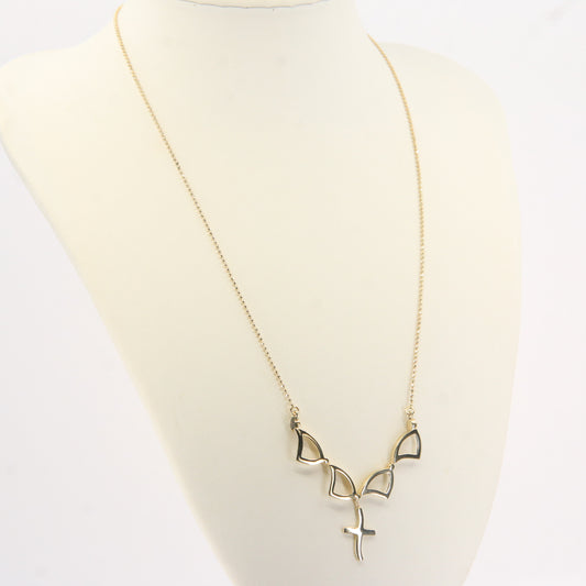 Vintage 9ct Hallmarked Gold 16 Inch Opening Cross Pendant Hidden Cross Boxed