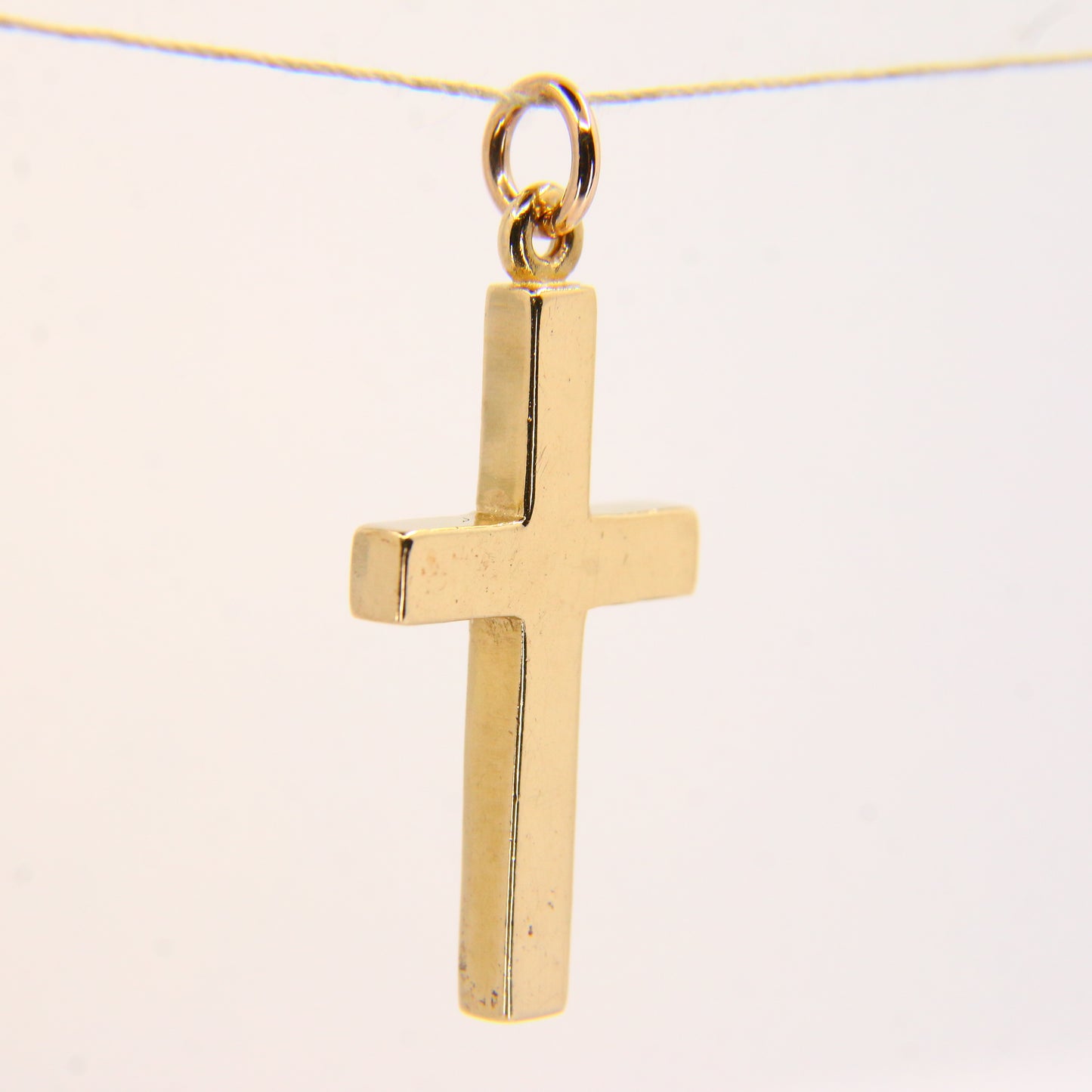Vintage 9ct Gold Cross Pendant – Solid Yellow Gold Religious Charm Gift