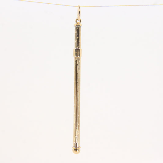Antique 9ct Hallmarked Yellow Gold Cocktail Twizzler Barware Pendant