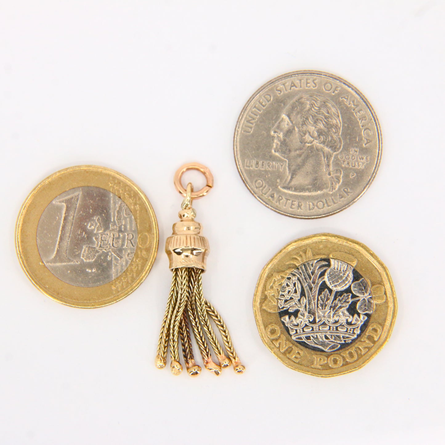 Vintage 9ct Gold Tassel Pendant – Articulated Yellow Gold Charm Gift