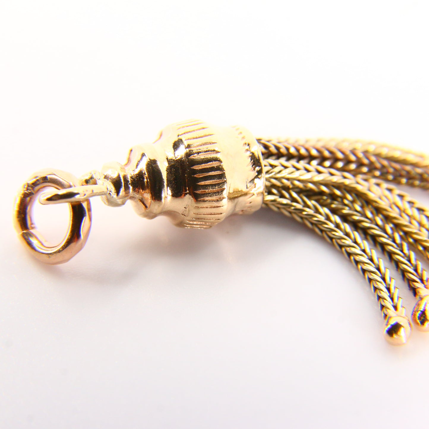 Vintage 9ct Gold Tassel Pendant – Articulated Yellow Gold Charm Gift