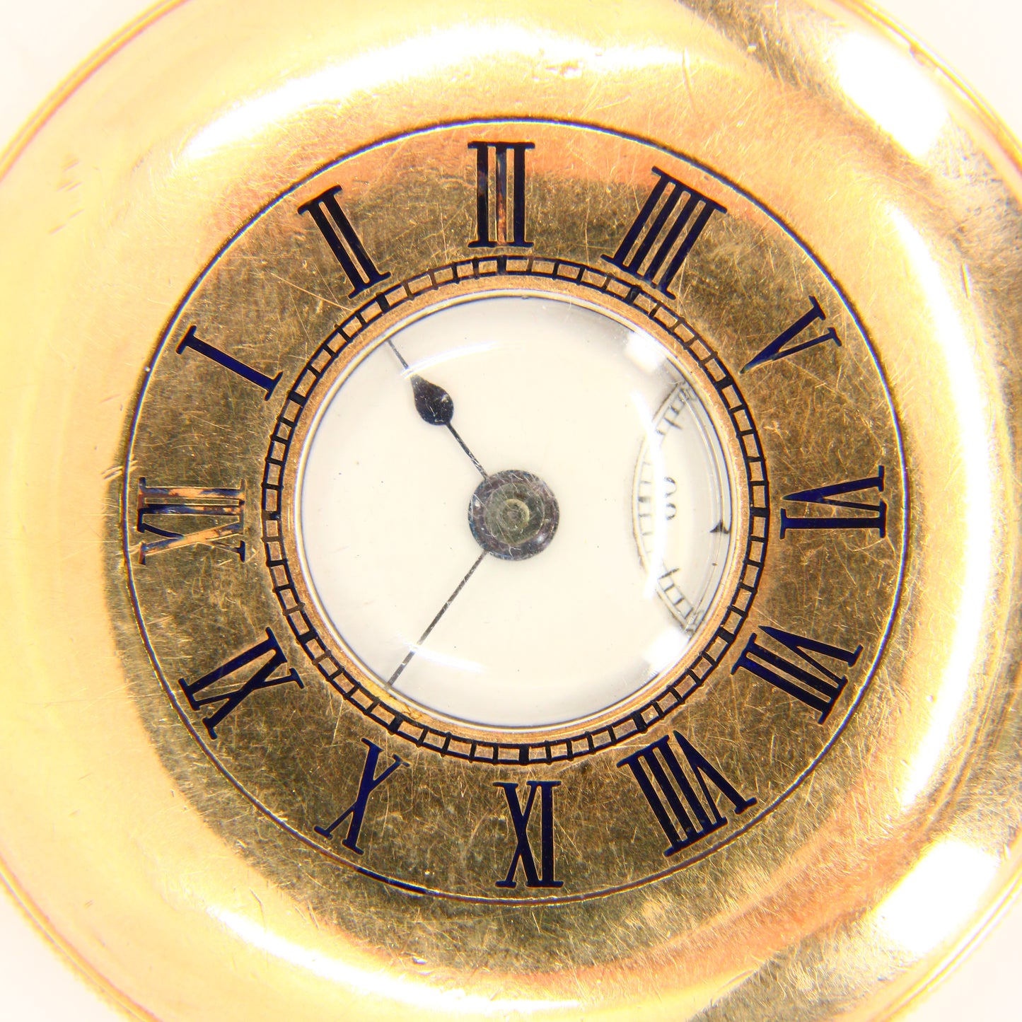 Antique 14K Gold Plated Half Hunter Pocket Watch Lever Brothers 1887 USA Keyless Wind Boxed Gift