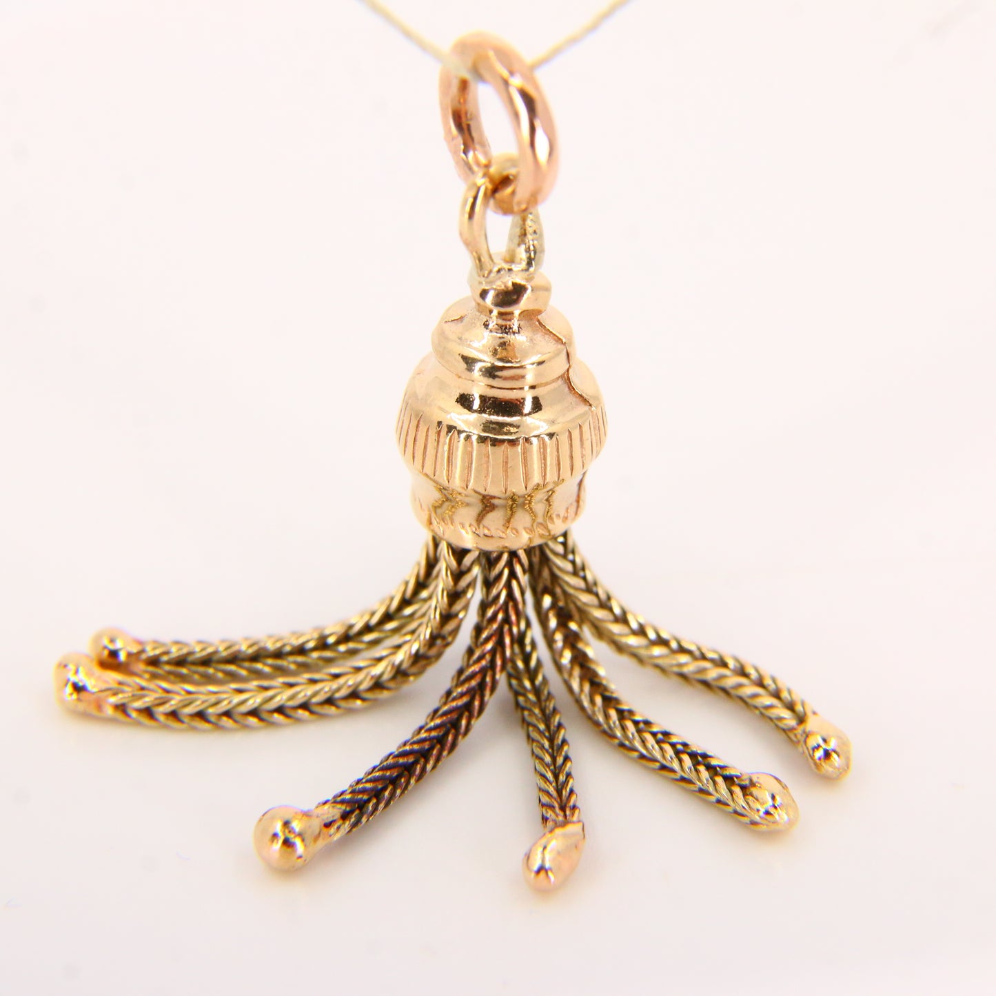 Vintage 9ct Gold Tassel Pendant – Articulated Yellow Gold Charm Gift